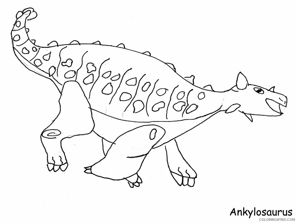 Dinosaurs Coloring Pages for boys Ankylosaurus Printable 2020 0242 Coloring4free