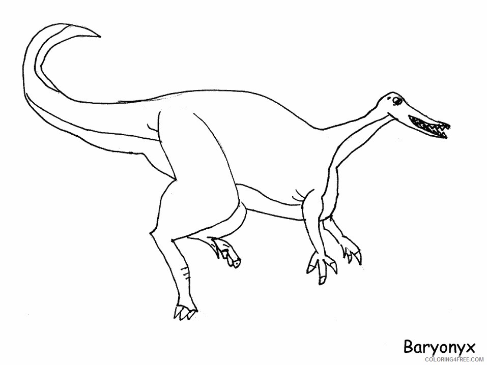Dinosaurs Coloring Pages for boys Baryonyx Printable 2020 0245 Coloring4free