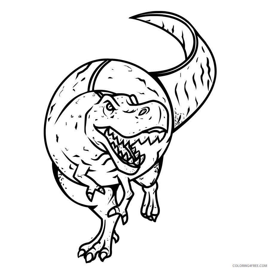 Dinosaurs Coloring Pages for boys Cute Dinosaur 2 Printable 2020 0255 Coloring4free