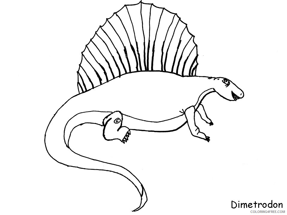Dinosaurs Coloring Pages for boys Dimetrodon Printable 2020 0259 Coloring4free