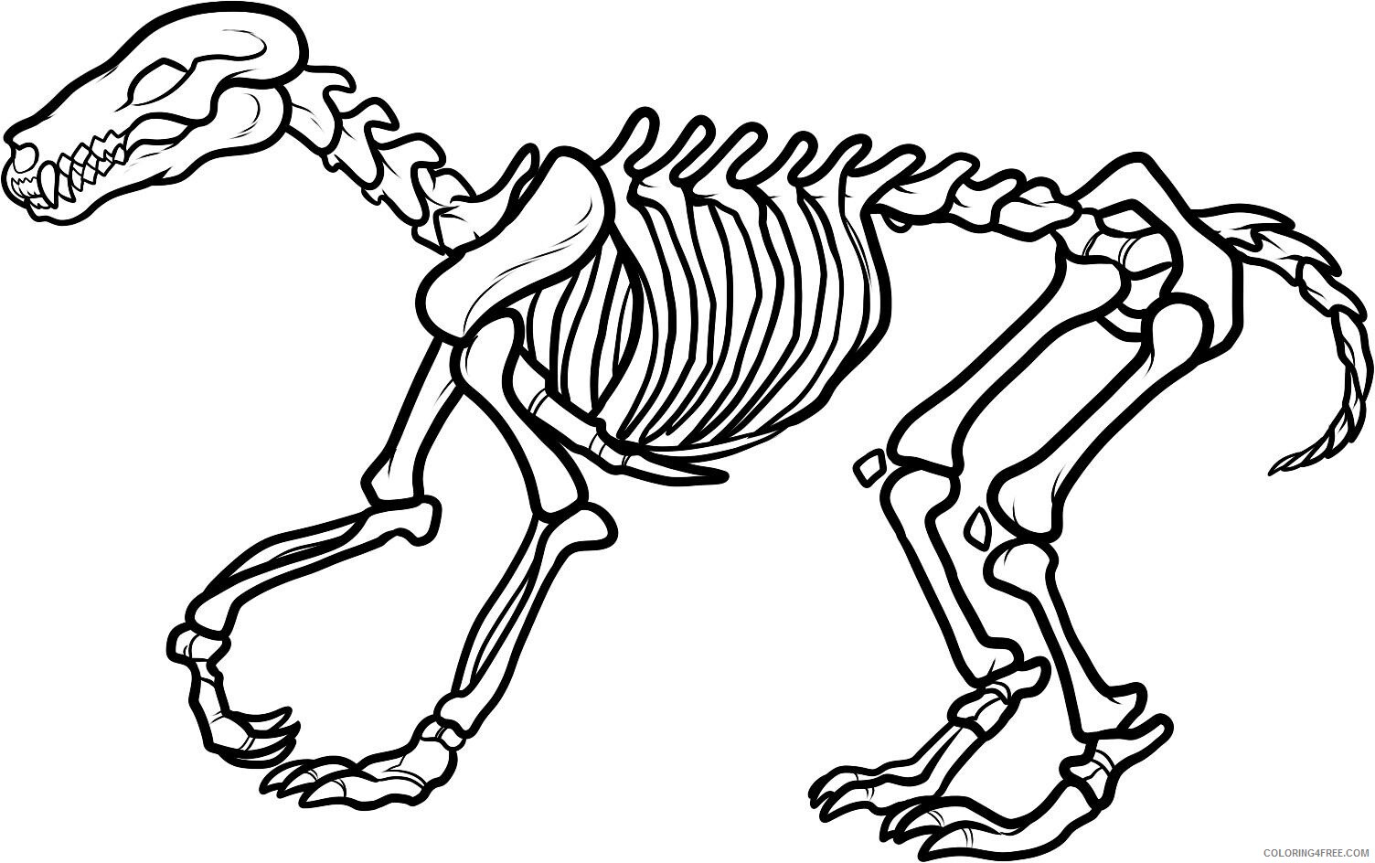 Dinosaurs Coloring Pages for boys Dinosaur Skeleton Printable 2020 0301 Coloring4free