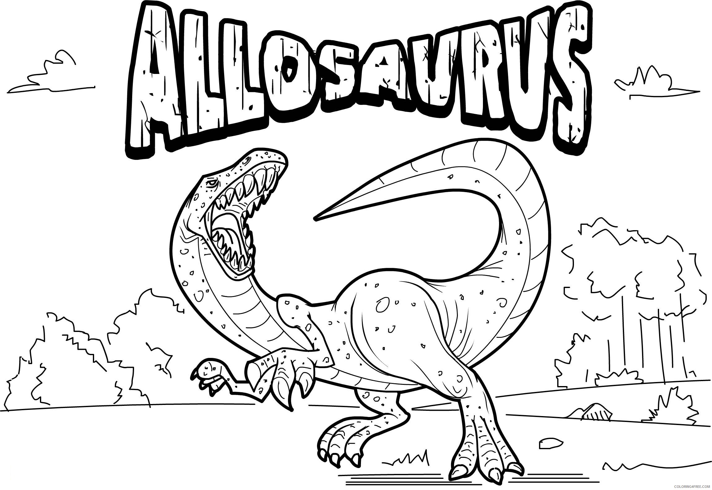 Dinosaurs Coloring Pages for boys Dinosaur with Names Printable 2020 0271 Coloring4free