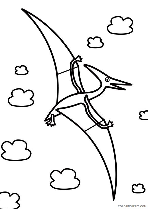 Dinosaurs Coloring Pages for boys Flying Dinosaur Pteranodon Printable 2020 0305 Coloring4free