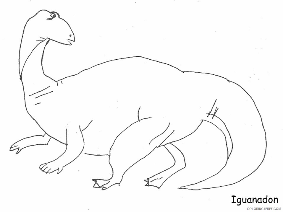 Dinosaurs Coloring Pages for boys Iguanadon Printable 2020 0311 Coloring4free