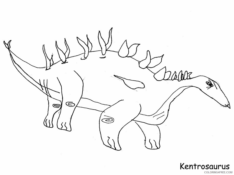 Dinosaurs Coloring Pages for boys Kentrosaurus Printable 2020 0314 Coloring4free