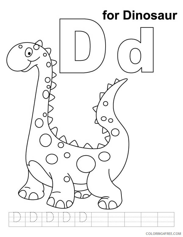 Dinosaurs Coloring Pages for boys Learning Letter D is for Dinosaurus 2020 0315 Coloring4free