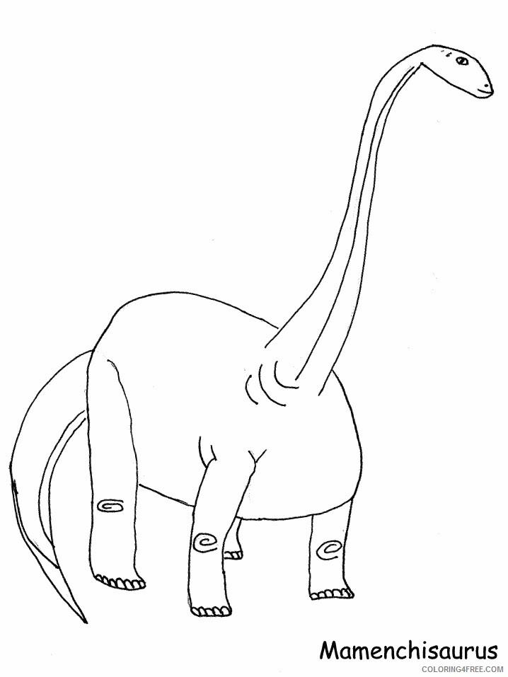 Dinosaurs Coloring Pages for boys Mamenchisaurus Printable 2020 0325 Coloring4free