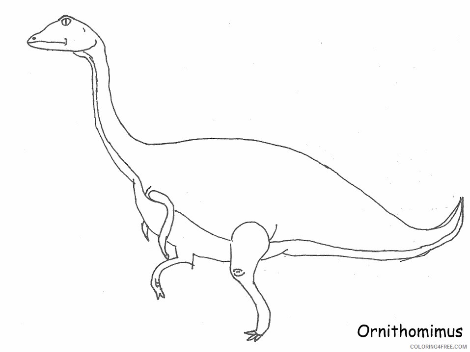 Dinosaurs Coloring Pages for boys Ornithomimus Printable 2020 0327 Coloring4free