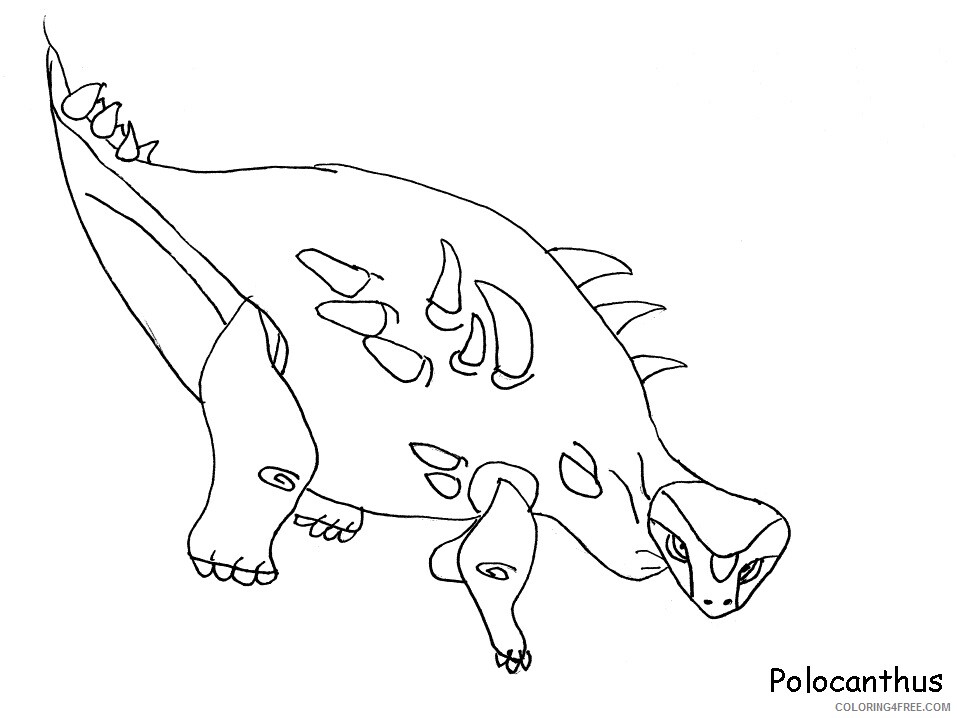 Dinosaurs Coloring Pages for boys Polocanthus Printable 2020 0330 Coloring4free