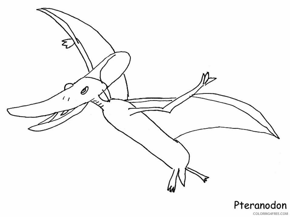 Dinosaurs Coloring Pages for boys Pteranodon Printable 2020 0332 Coloring4free
