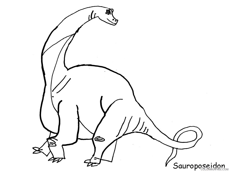 Dinosaurs Coloring Pages for boys Sauroposeidon Printable 2020 0334 Coloring4free