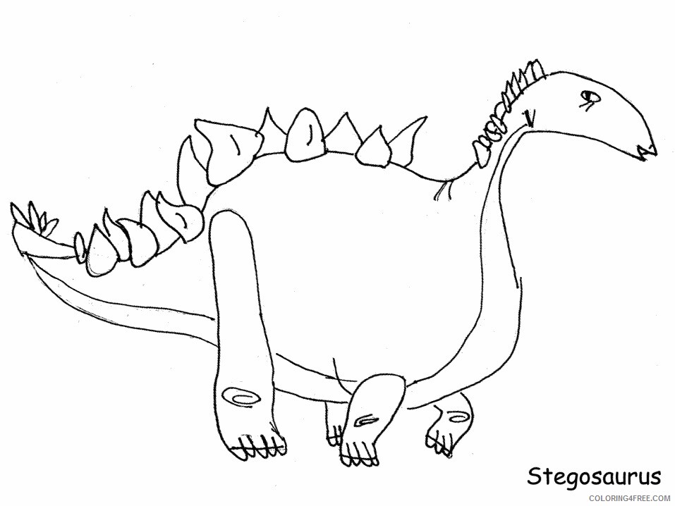 Dinosaurs Coloring Pages for boys Stegosaurus Printable 2020 0335 Coloring4free
