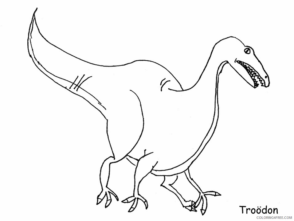 Dinosaurs Coloring Pages for boys Troodon Printable 2020 0339 Coloring4free