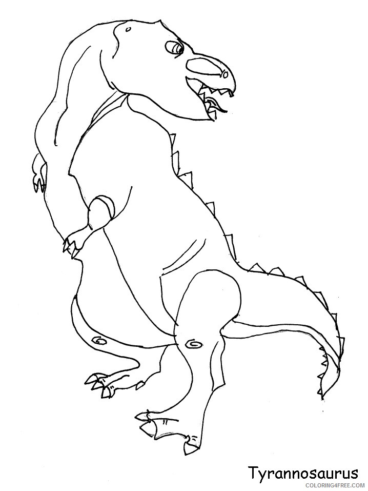 Dinosaurs Coloring Pages for boys Tyrannosaurus Printable 2020 0340 Coloring4free