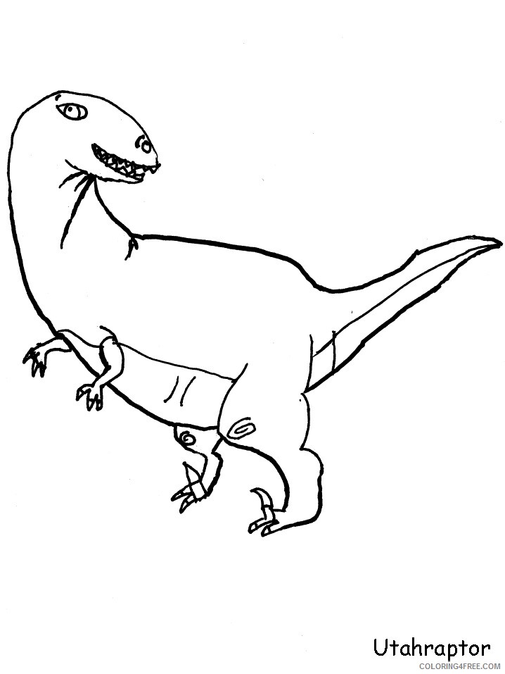 Dinosaurs Coloring Pages for boys Utahraptor Printable 2020 0341 Coloring4free