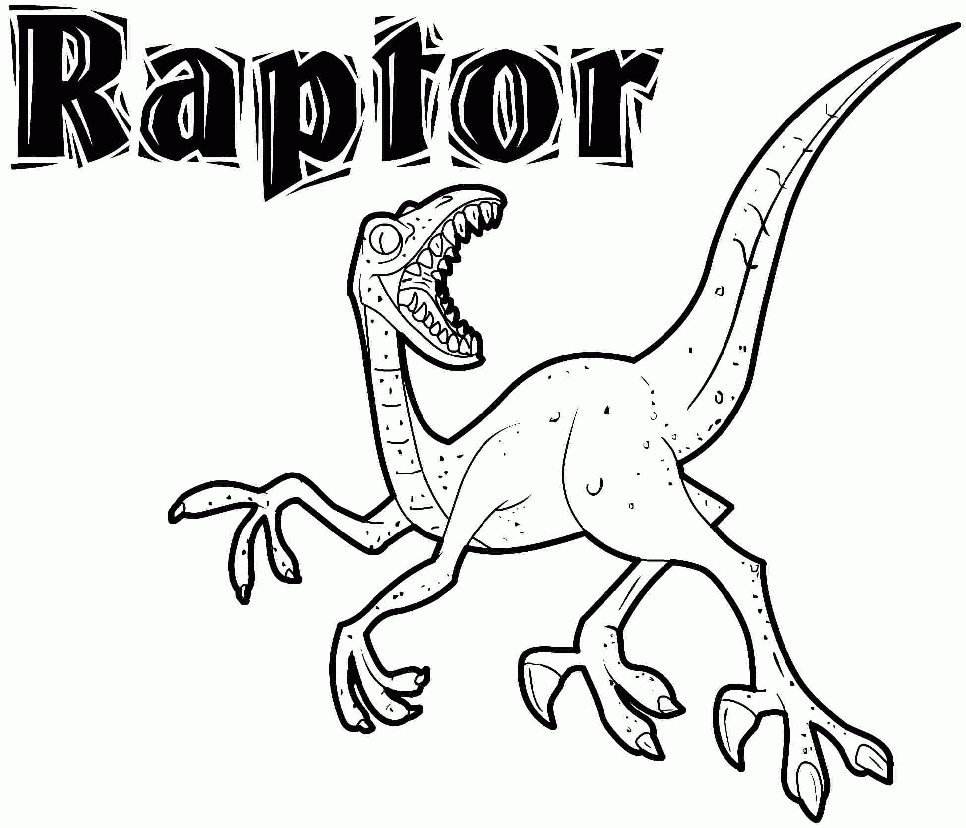 Dinosaurs Coloring Pages for boys Velociraptor Dinosaur Printable 2020 0343 Coloring4free