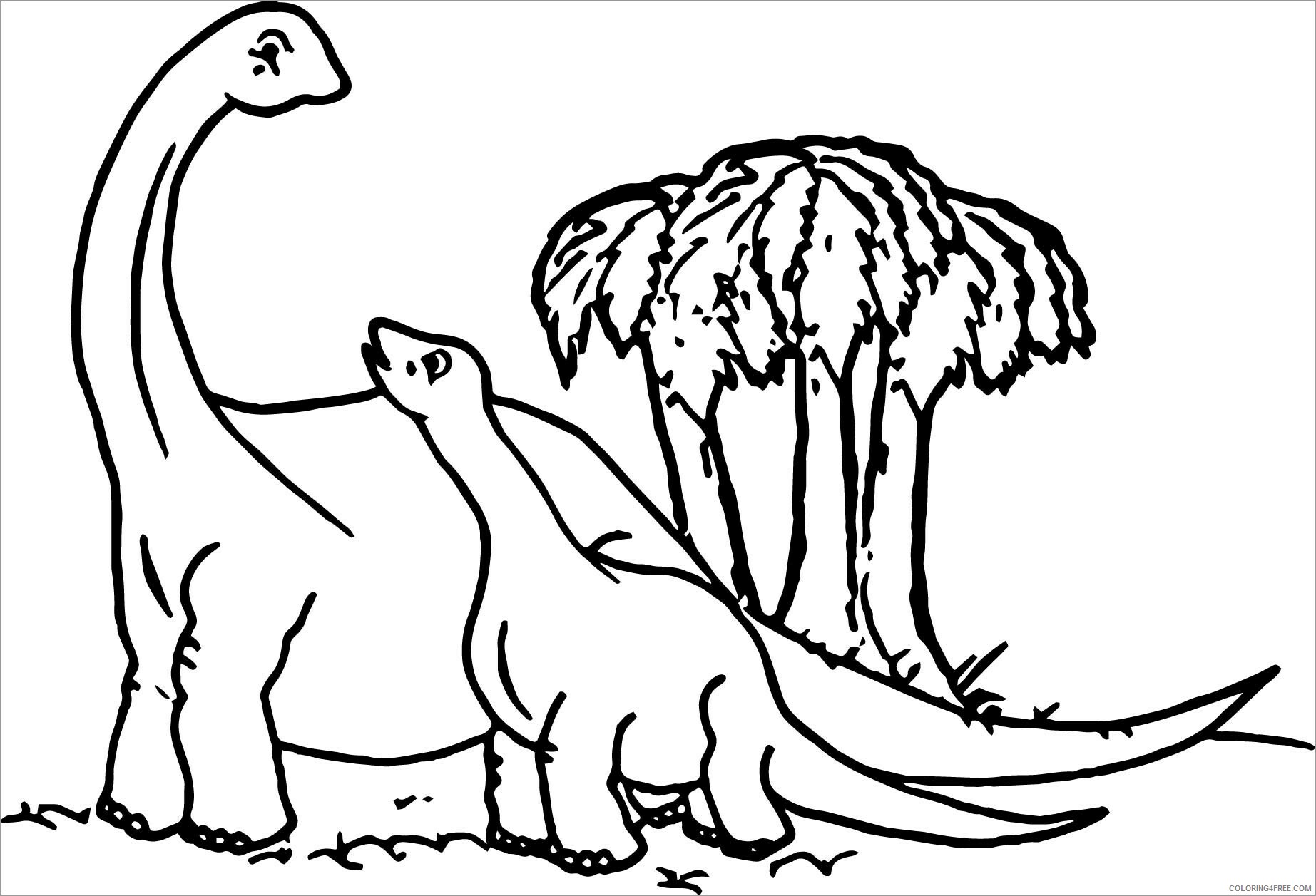 Dinosaurs Coloring Pages for boys dinosaur moms and baby Printable 2020 0283 Coloring4free