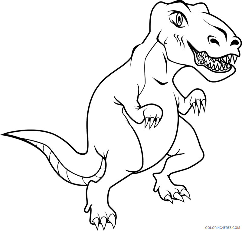 Dinosaurs Coloring Pages for boys of T Rex Dinosaurs Printable 2020 0251 Coloring4free