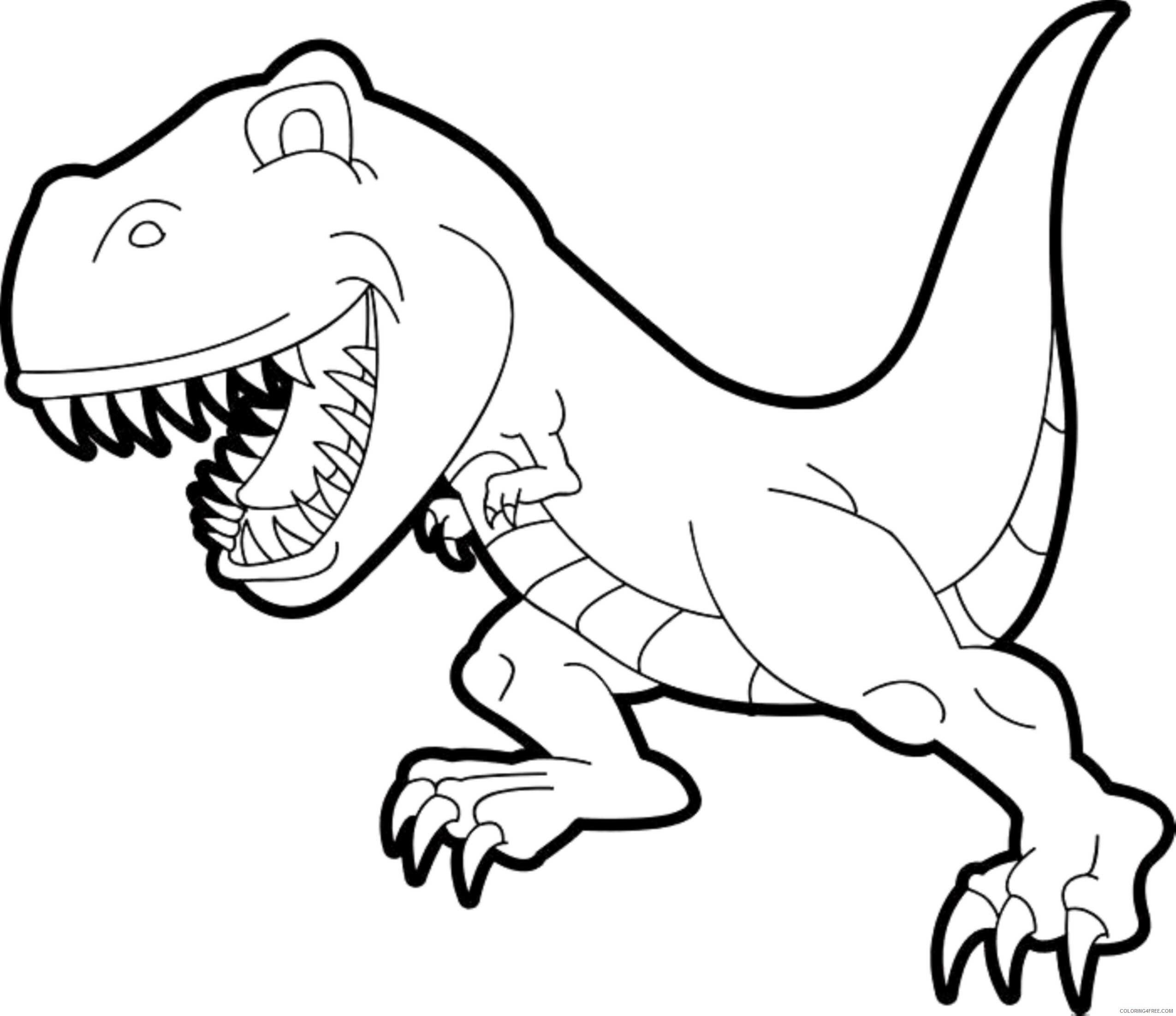 Dinosaurs Coloring Pages for boys t rex drawing simple best Printable 2020 0338 Coloring4free
