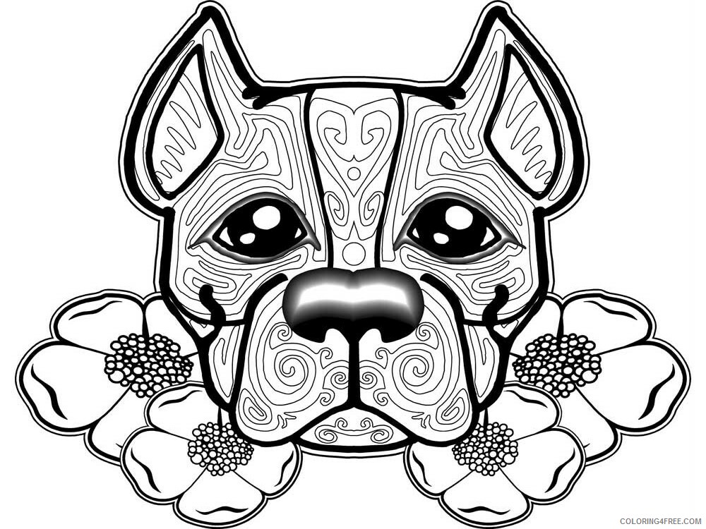 Dog for Adults Coloring Pages dog for adults 13 Printable 2020 570 Coloring4free