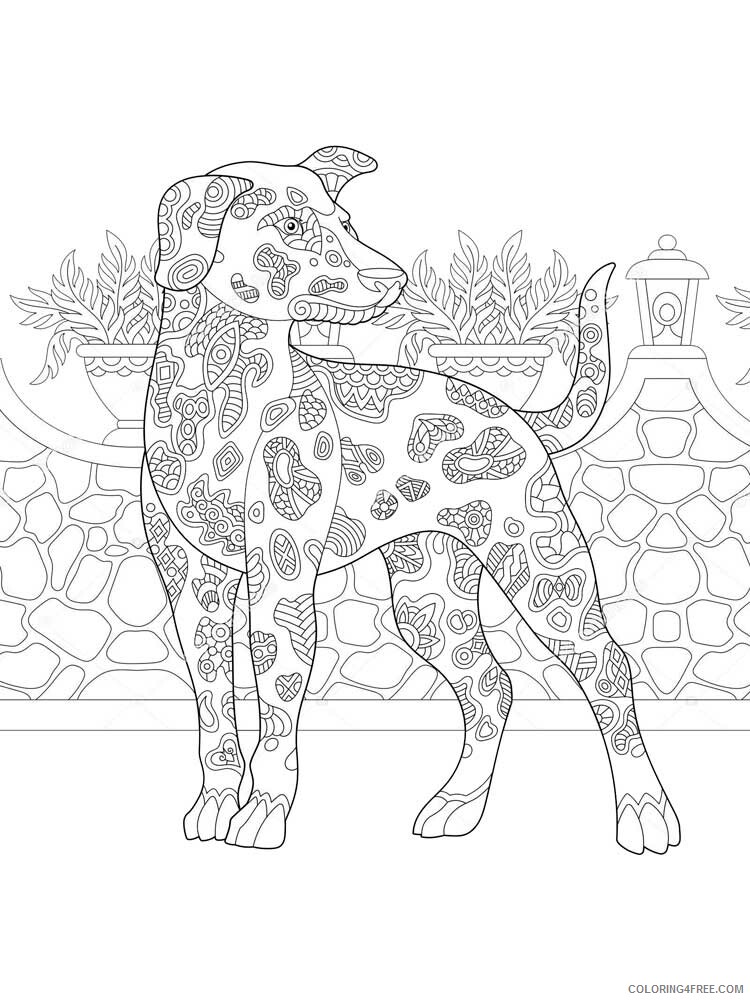Dog for Adults Coloring Pages dog for adults 17 Printable 2020 574 Coloring4free