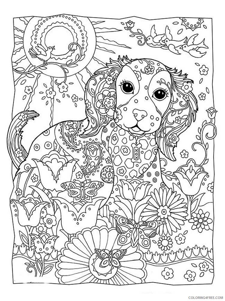 Dog for Adults Coloring Pages dog for adults 8 Printable 2020 583 Coloring4free