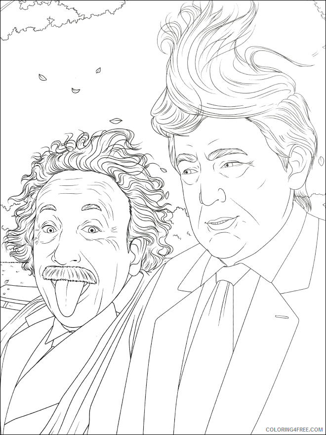 Donald Trump Coloring Pages Educational Donald Trumps Hair Printable 2020 1385 Coloring4free