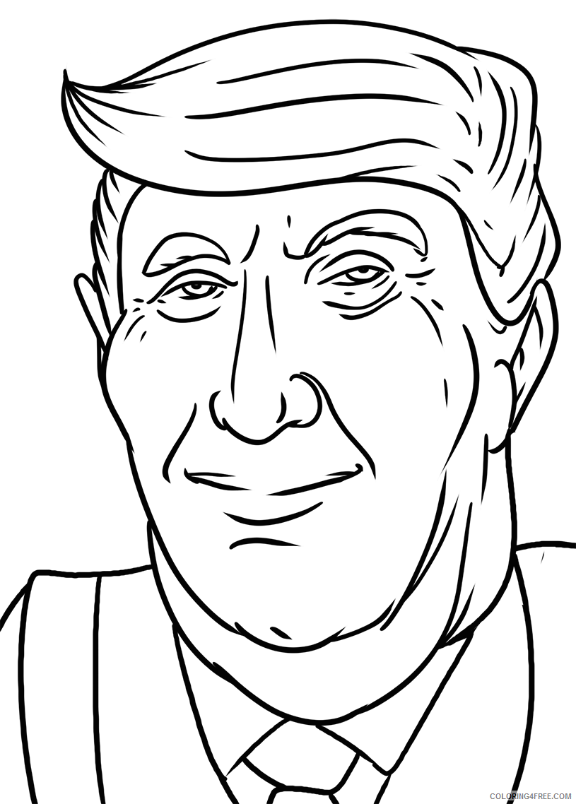 Donald Trump Coloring Pages Educational Printable 2020 1379 Coloring4free