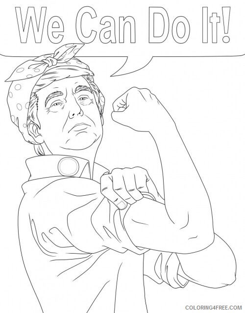 Donald Trump Coloring Pages Educational Trump Can Do It Printable 2020 1389 Coloring4free