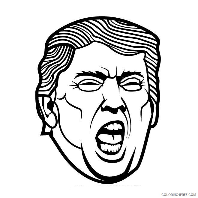 Donald Trump Coloring Pages Educational clipart Printable 2020 1380 Coloring4free