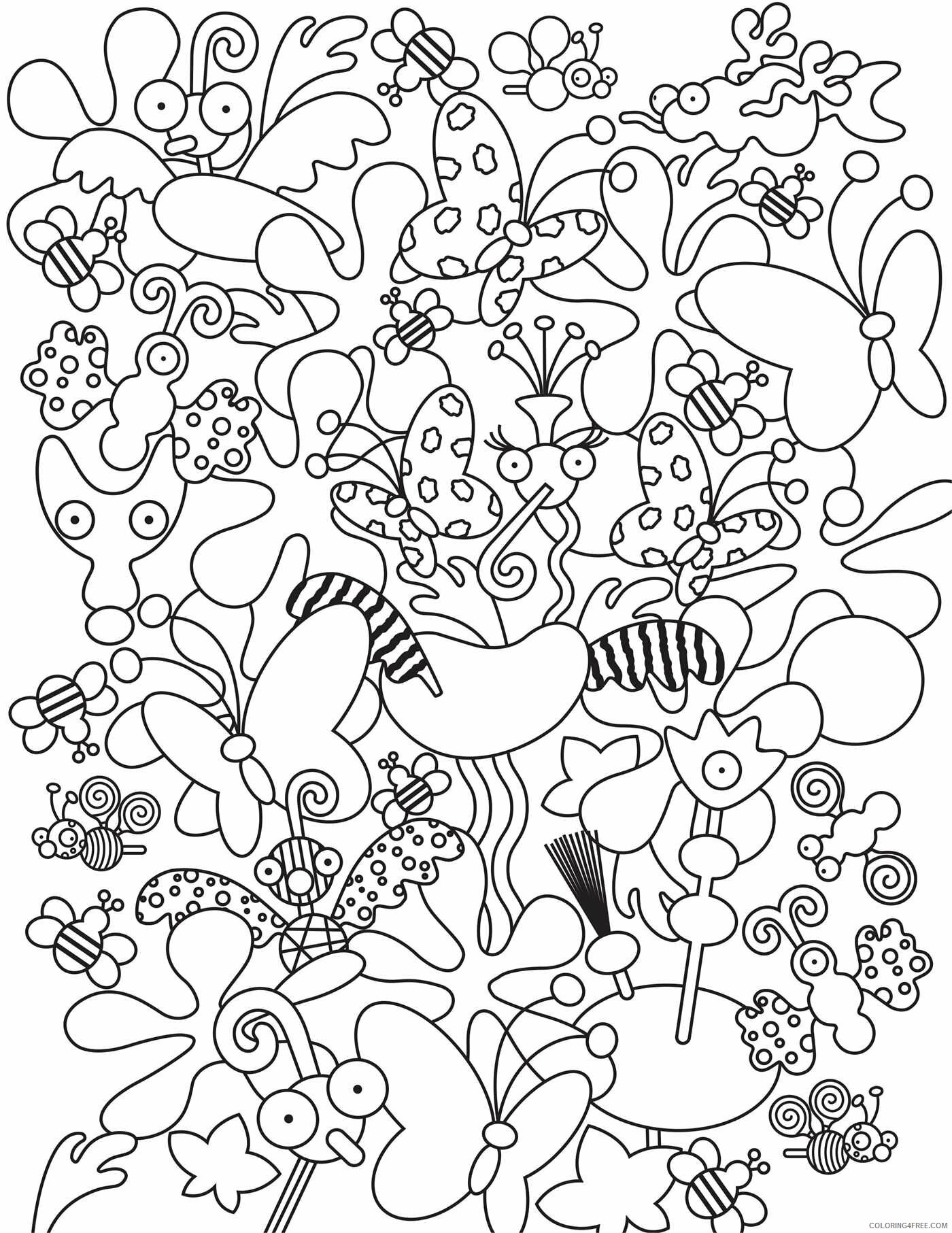 Doodle Coloring Pages Adult Adult Doodle Printable 2020 322 Coloring4free