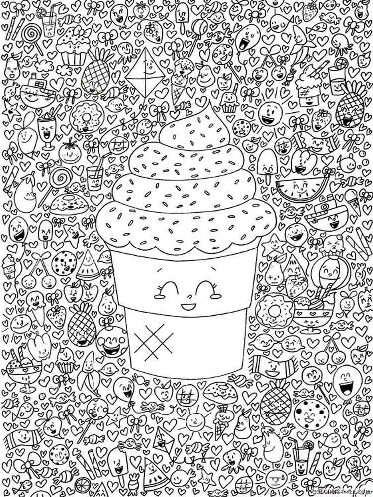 Doodle Coloring Pages Adult doodle adults 5 Printable 2020 346 Coloring4free