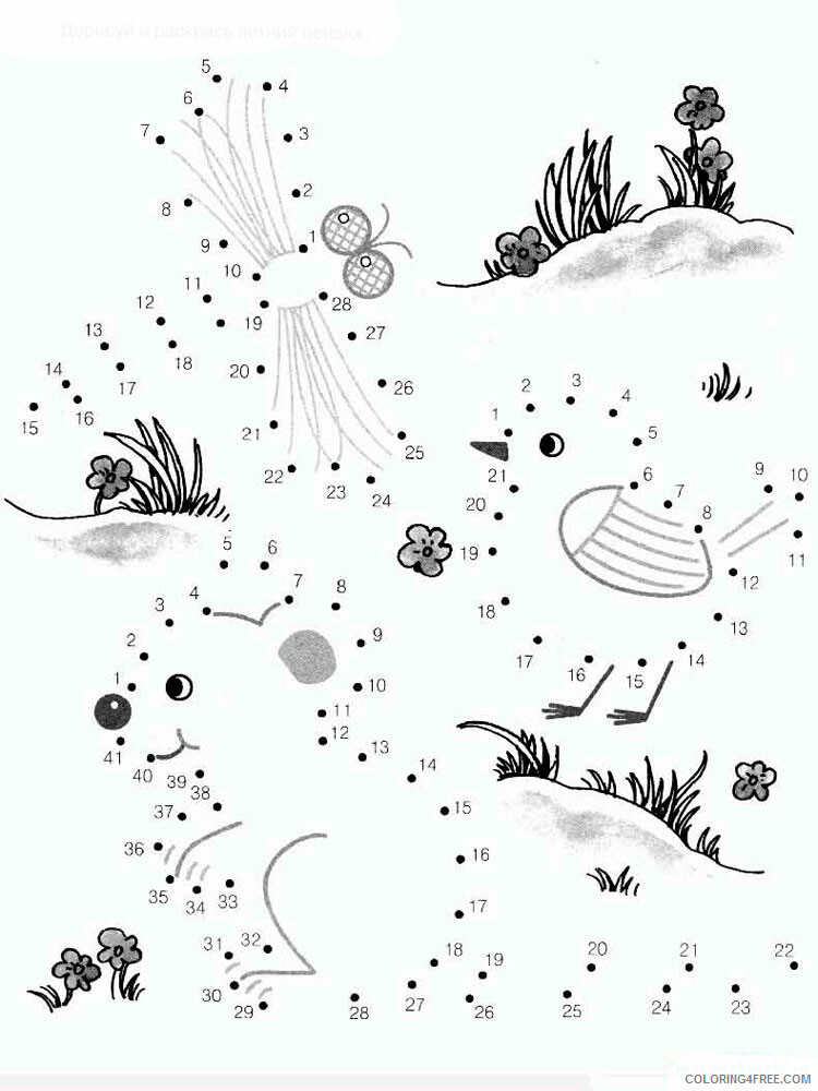Dot to Dot Coloring Pages Educational Dot To Dot 14 Printable 2020 1410 Coloring4free