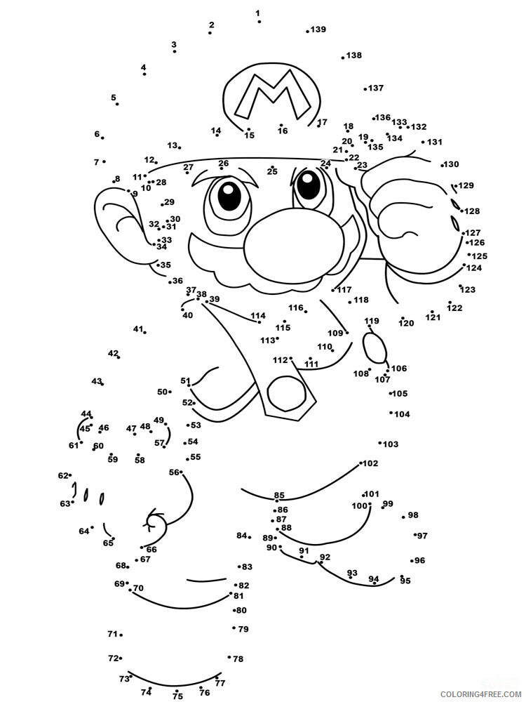 Dot to Dot Coloring Pages Educational Dot To Dot 61 Printable 2020 1421 Coloring4free