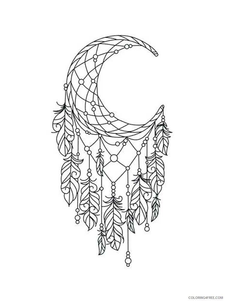 Dream Catcher Coloring Pages Adult dream catcher for adults 19 Printable 2020 371 Coloring4free