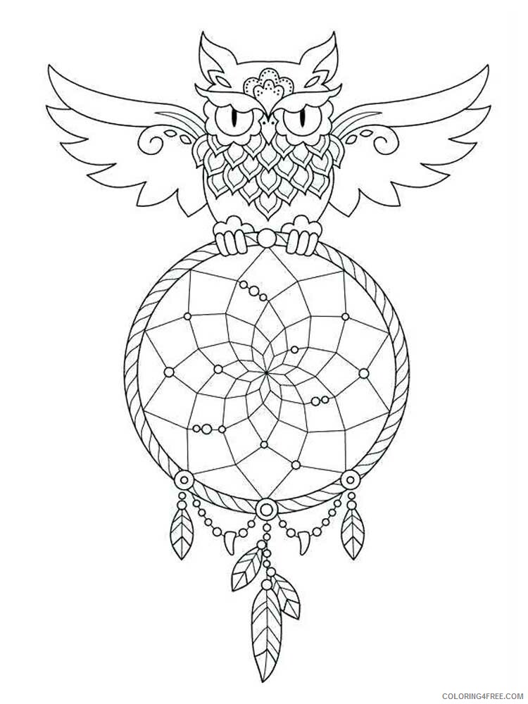 Dream Catcher Coloring Pages Adult dream catcher for adults 9 Printable 2020 379 Coloring4free