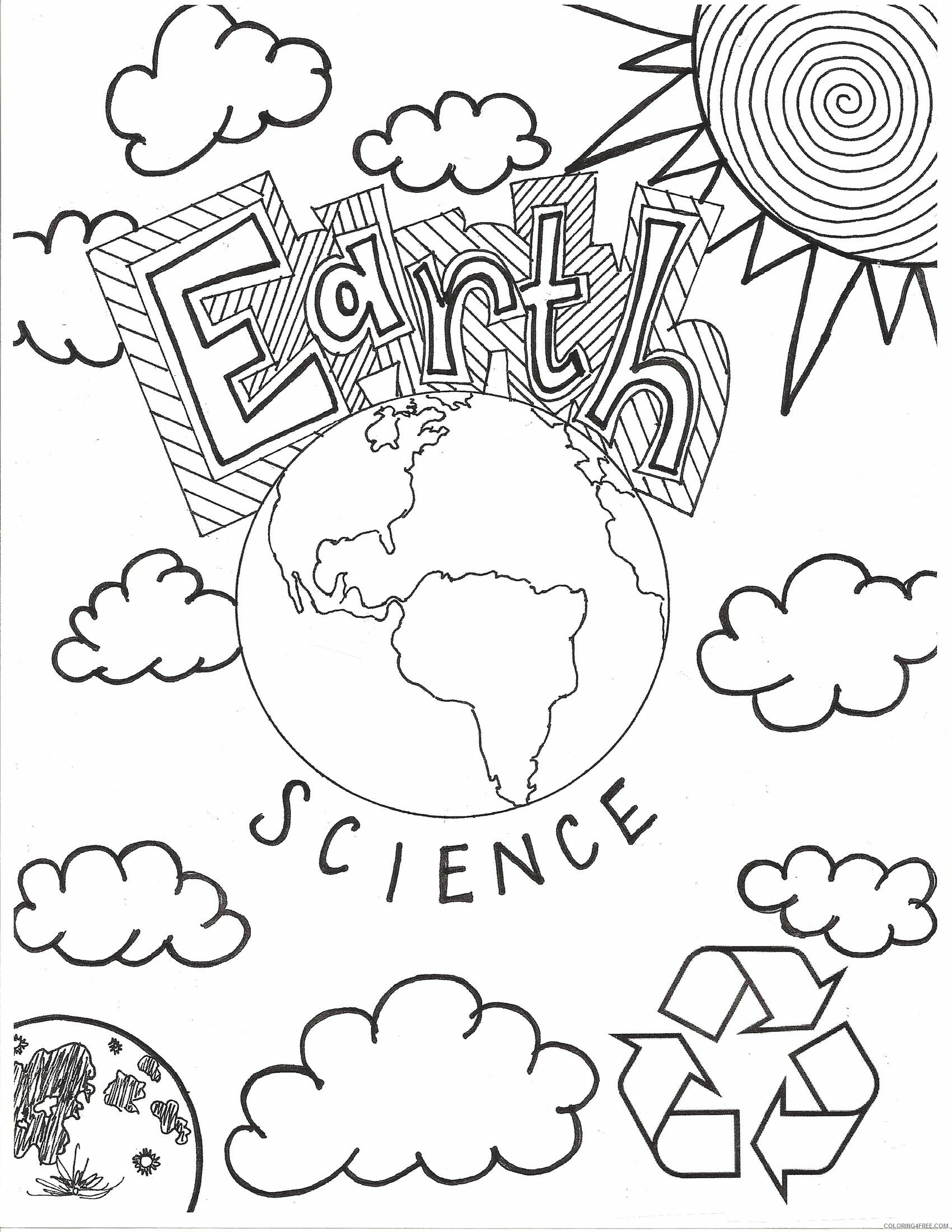 Earth Coloring Pages Educational Earth Science Printable 2020 1442 Coloring4free