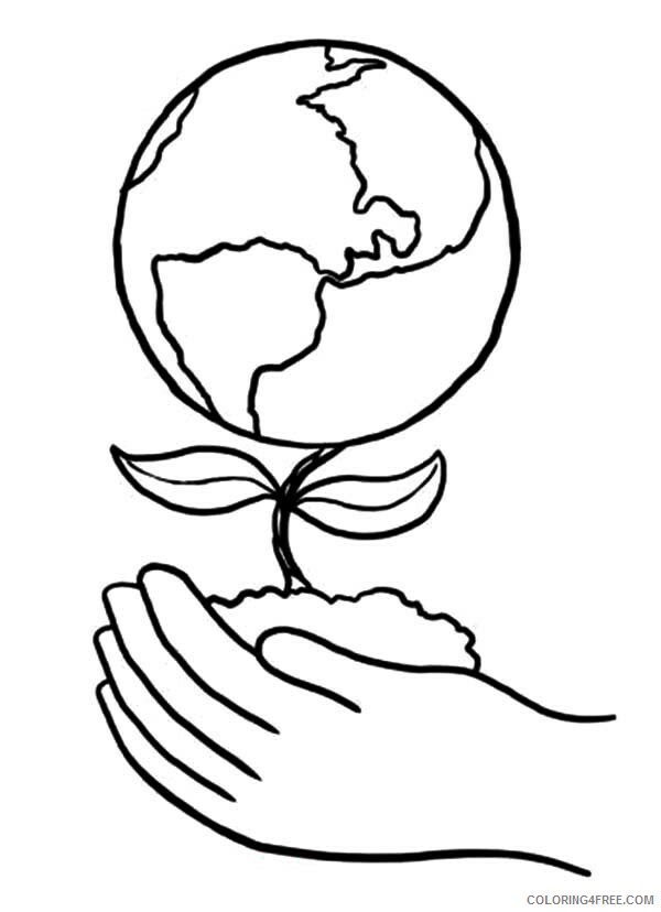 Earth Coloring Pages Educational Nature Earth Tree Printable 2020 1454 Coloring4free