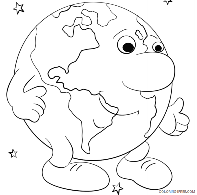 Earth Coloring Pages Educational cartoon earth aaa4 Printable 2020 1437 Coloring4free