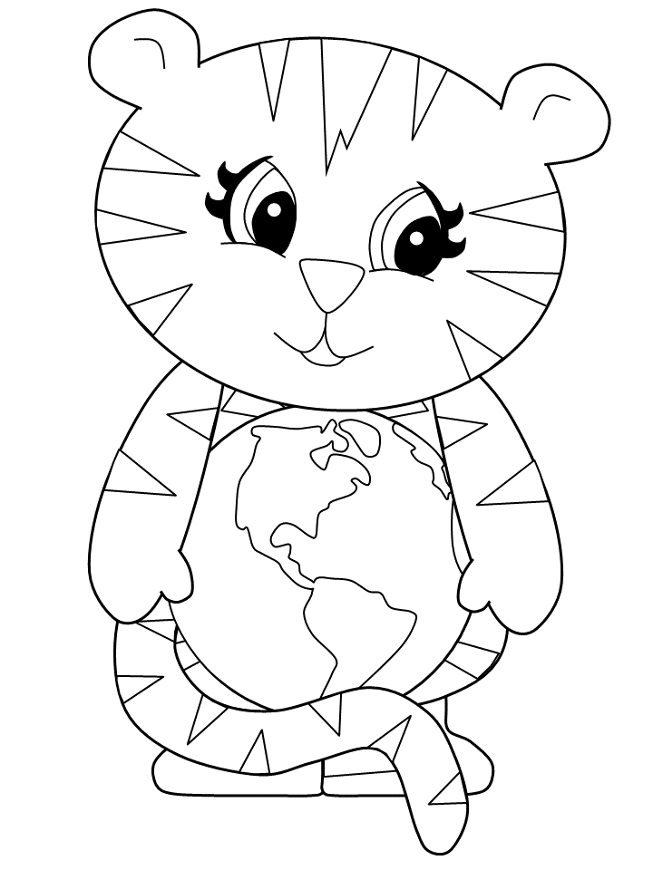 Earth Coloring Pages Educational tiger Printable 2020 1457 Coloring4free