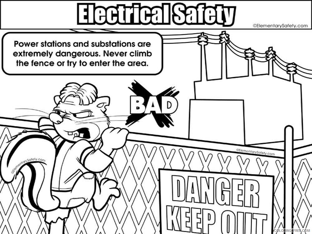 Electrical Safety Coloring Pages Educational educational Printable 2020 1463 Coloring4free
