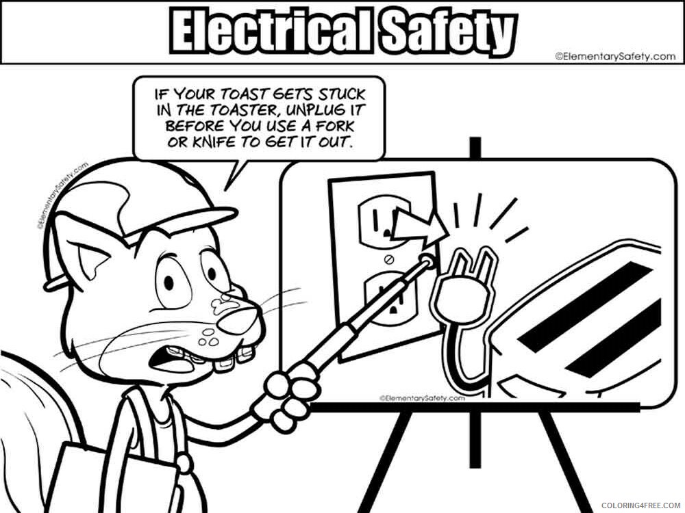 Electrical Safety Coloring Pages Educational educational Printable 2020 1464 Coloring4free
