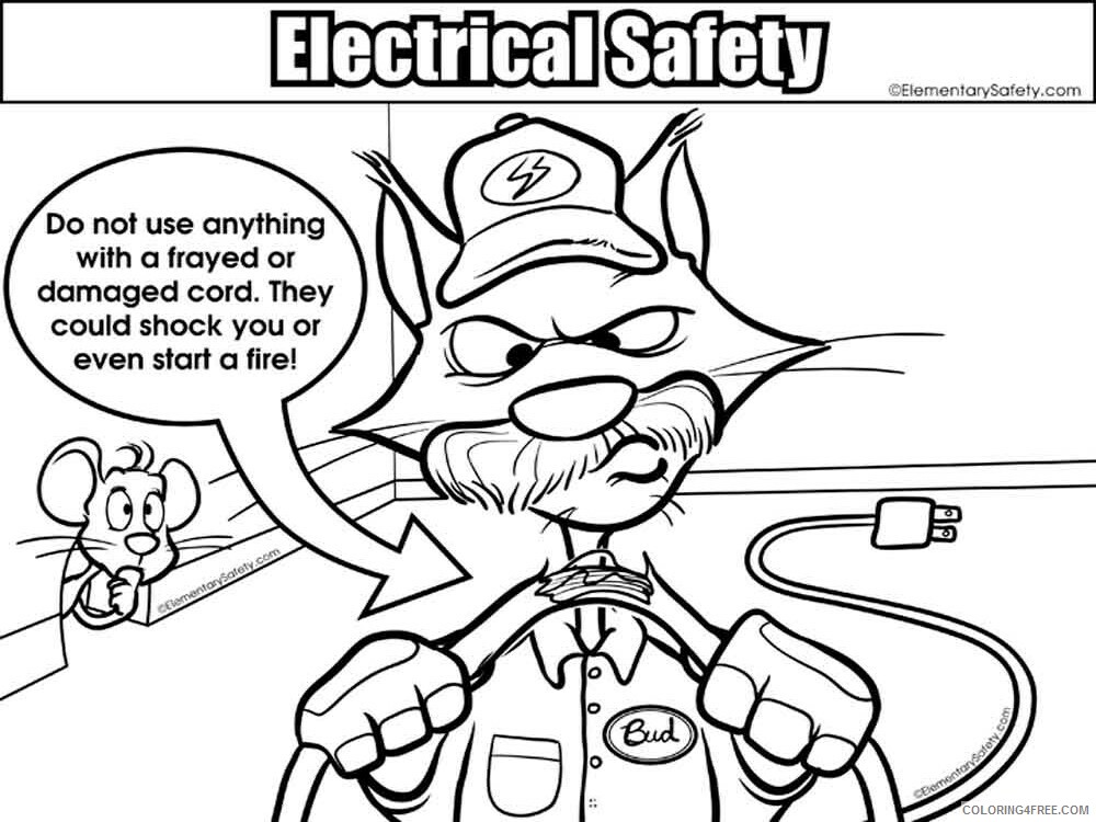 Electrical Safety Coloring Pages Educational educational Printable 2020 1465 Coloring4free