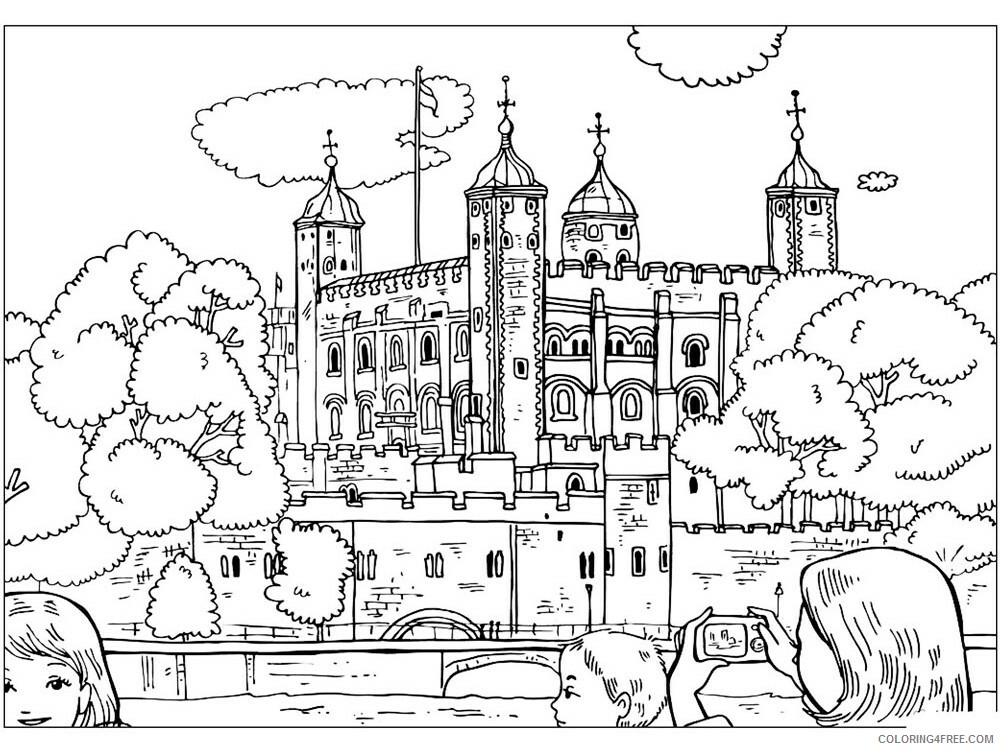 England Coloring Pages Countries of the World Educational Printable 2020 444 Coloring4free