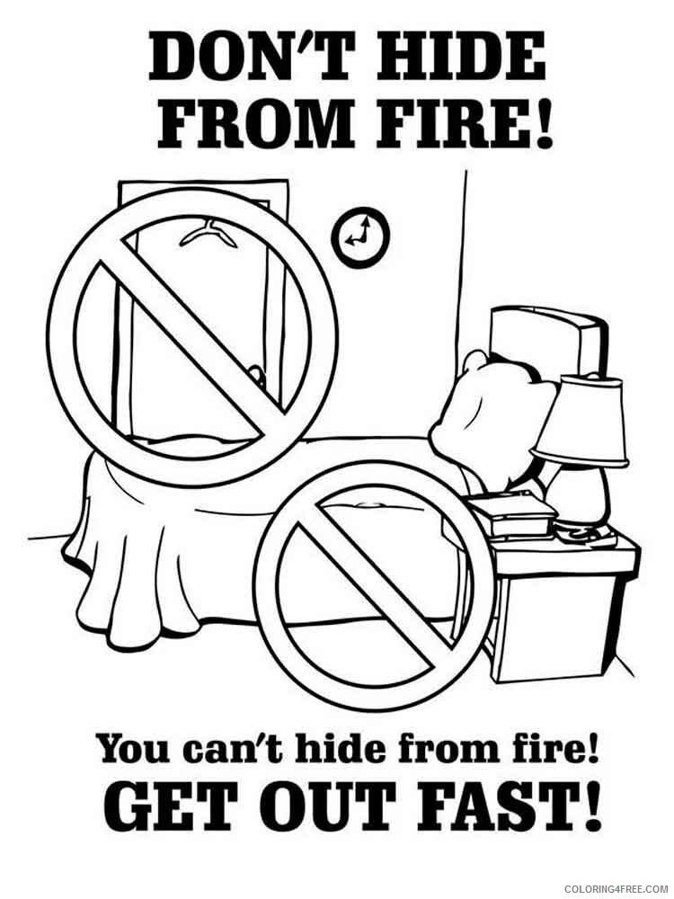 Fire Prevention Coloring Pages Educational educational Printable 2020 1470 Coloring4free