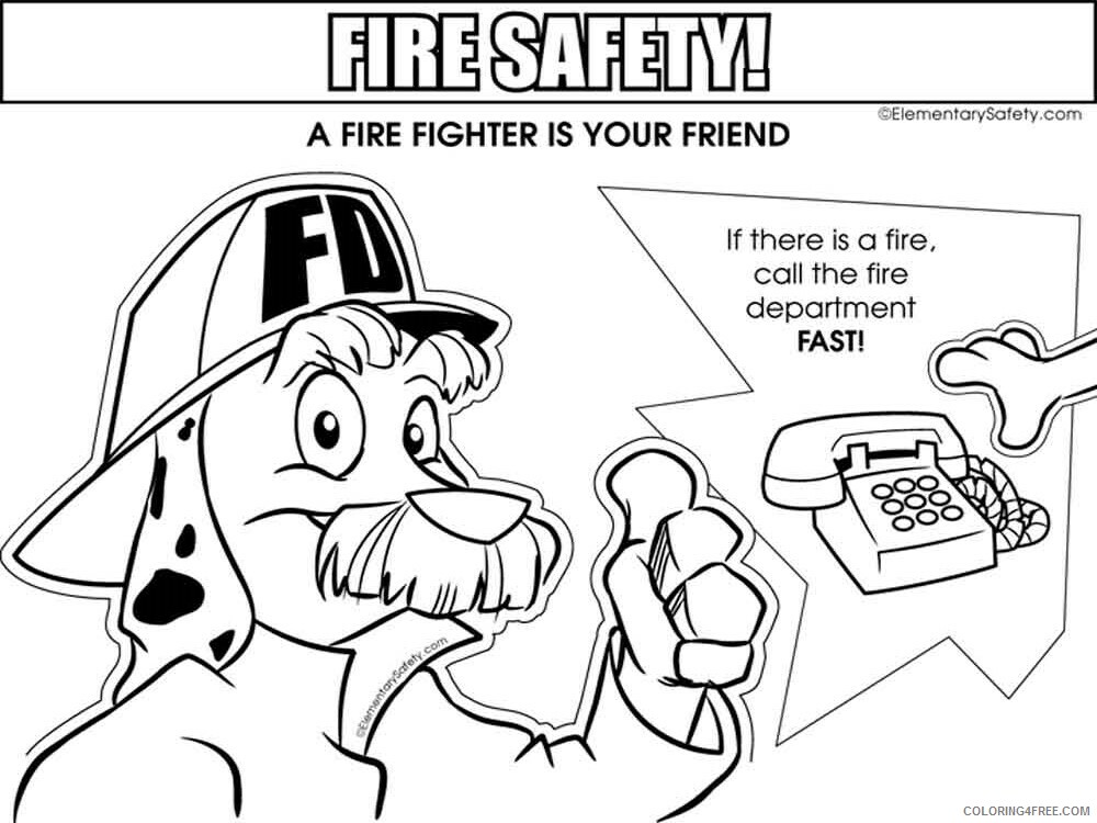 Fire Safety Coloring Pages Educational educational Printable 2020 1472 Coloring4free