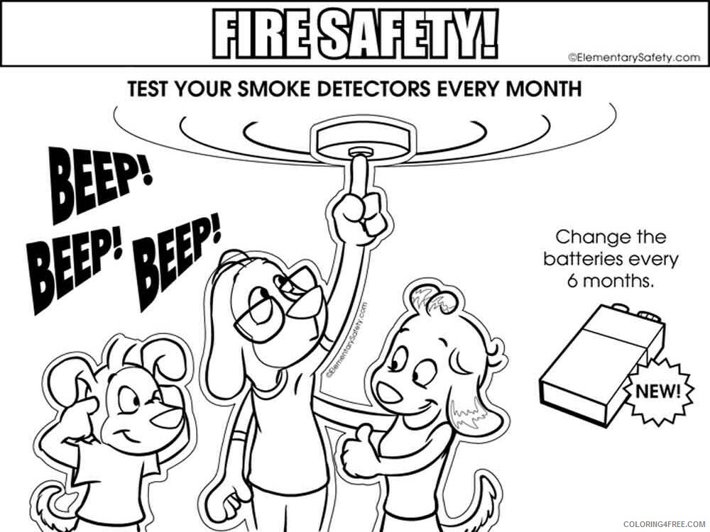 Fire Safety Coloring Pages Educational educational Printable 2020 1473 Coloring4free