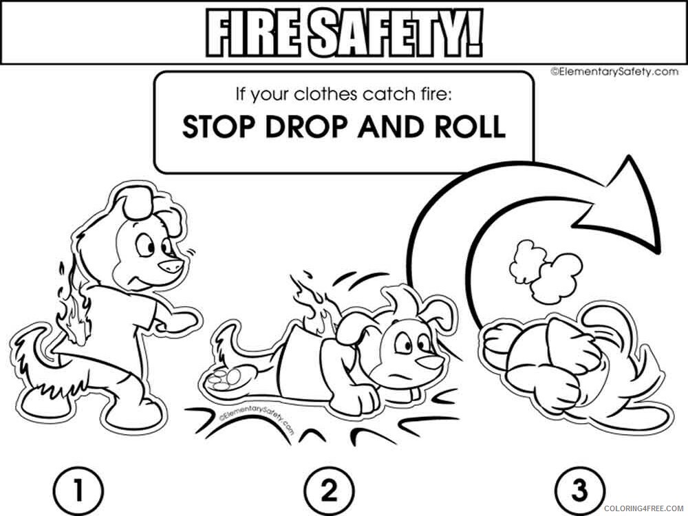 Fire Safety Coloring Pages Educational educational Printable 2020 1474 Coloring4free