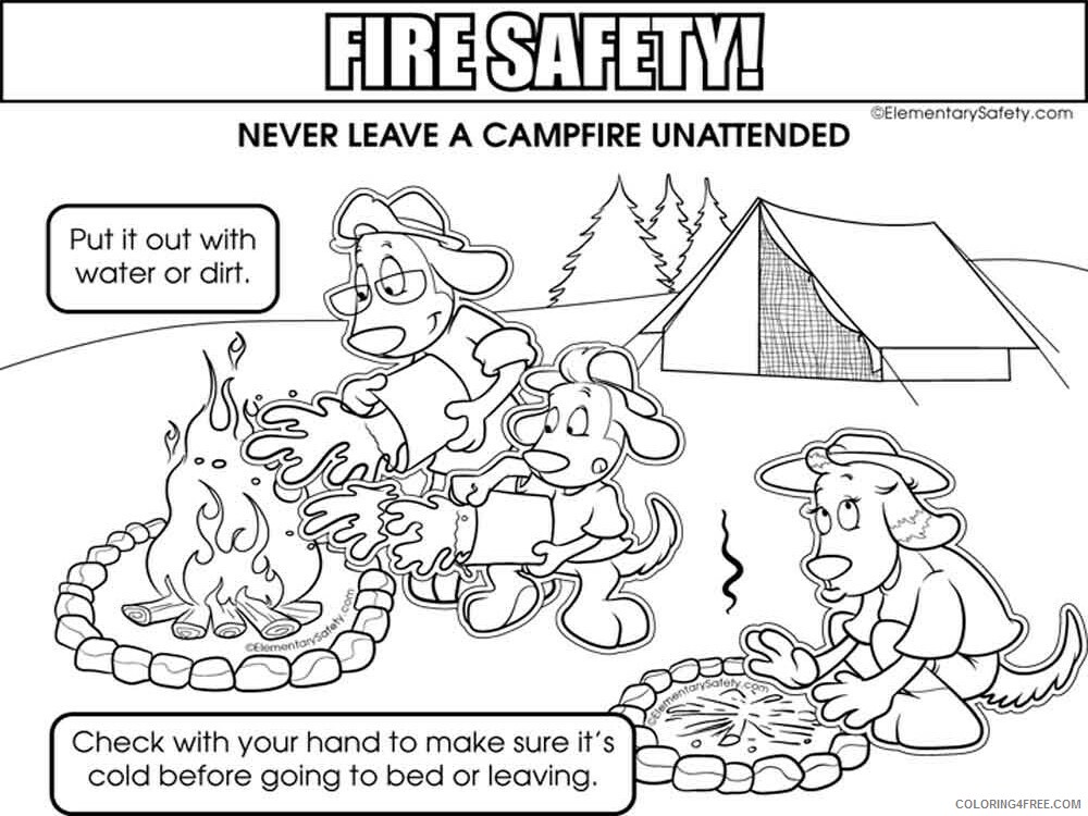 Fire Safety Coloring Pages Educational educational Printable 2020 1475 Coloring4free