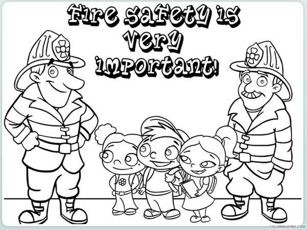 Fire Safety Coloring Pages Educational educational Printable 2020 1477 Coloring4free